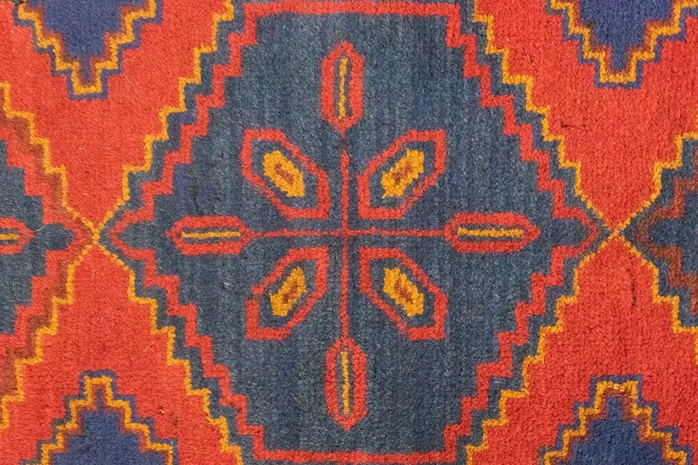 Balutsj-teppe - 131 x 78 cm - rød