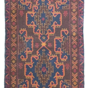 Balutsj-teppe - 131 x 87 cm - brun