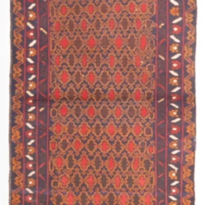 Balutsj-teppe - 131 x 71 cm - flerfarget