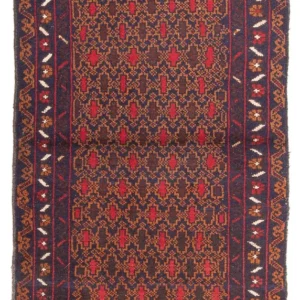 Balutsj-teppe - 131 x 72 cm - flerfarget