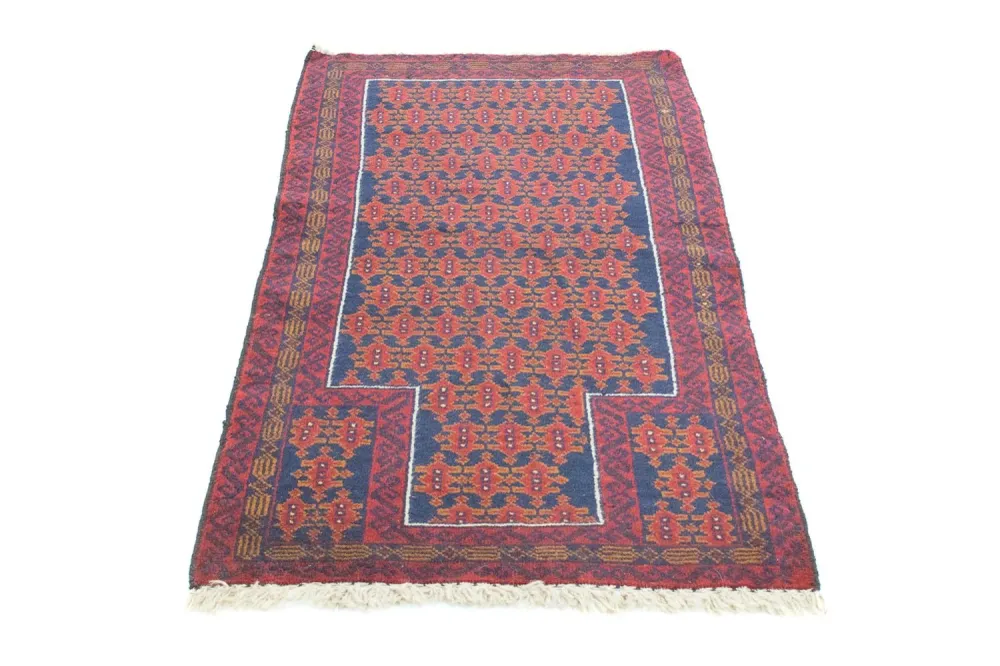 Balutsj-teppe - 132 x 78 cm - blå