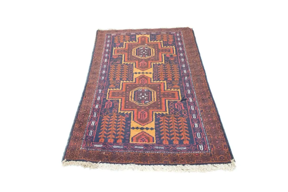 Balutsj-teppe - 133 x 82 cm - blå