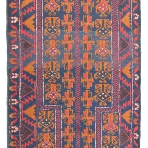 Balutsj-teppe - 133 x 83 cm - blå