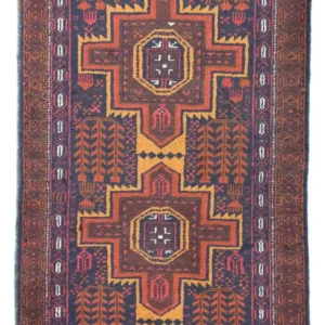 Balutsj-teppe - 133 x 82 cm - blå