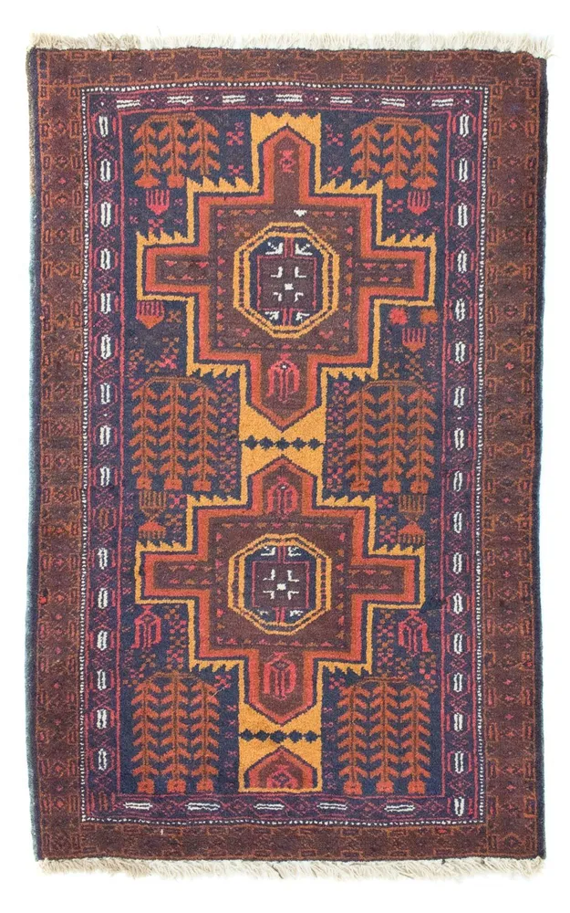 Balutsj-teppe - 133 x 82 cm - blå