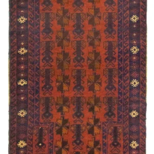 Balutsj-teppe - 133 x 80 cm - oransje