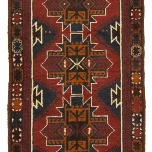 Balutsj-teppe - 134 x 80 cm - rød
