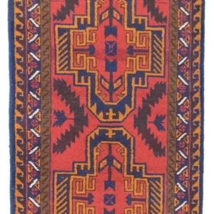 Balutsj-teppe - 134 x 75 cm - rød
