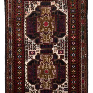 Balutsj-teppe - 134 x 84 cm - flerfarget