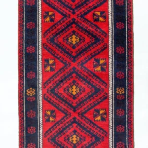 Balutsj-teppe - 135 x 67 cm - rød