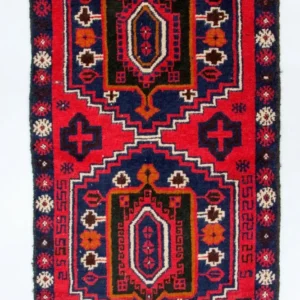 Balutsj-teppe - 135 x 78 cm - rød