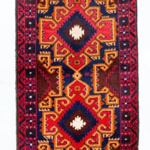 Balutsj-teppe - 135 x 73 cm - flerfarget