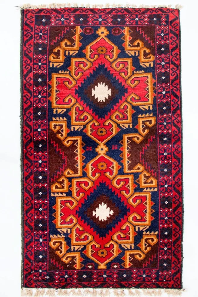 Balutsj-teppe - 135 x 73 cm - flerfarget