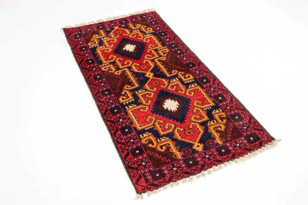 Balutsj-teppe - 135 x 73 cm - flerfarget