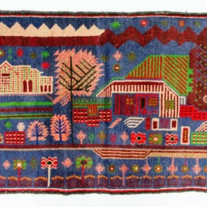 Balutsj-teppe - 135 x 89 cm - flerfarget