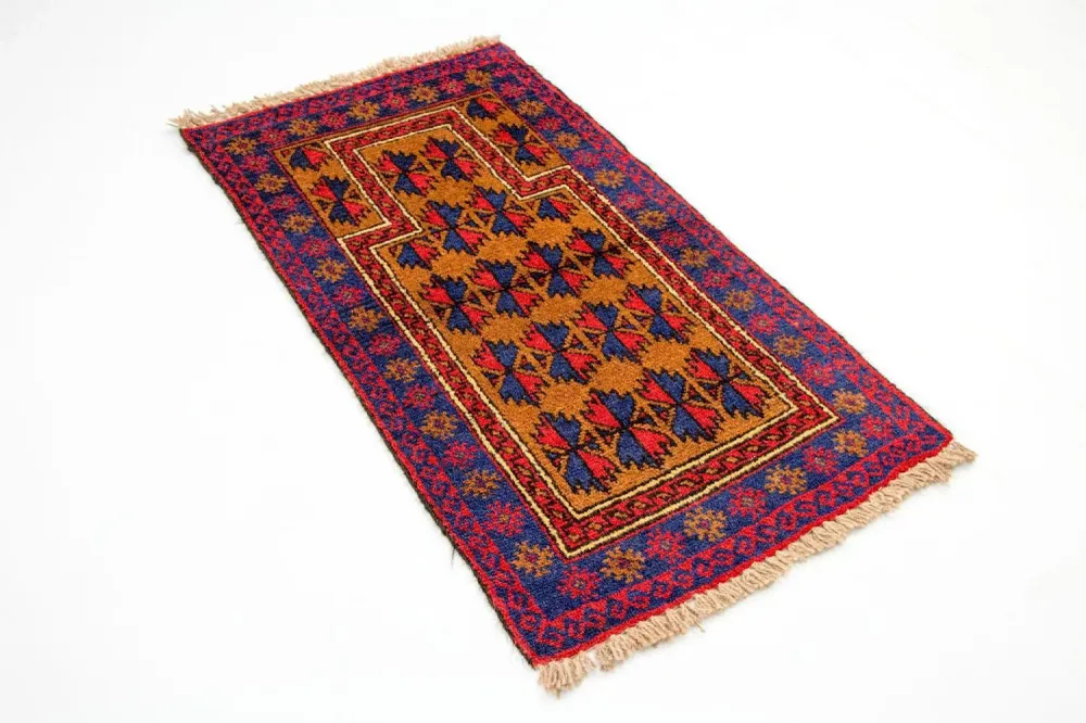 Balutsj-teppe - 135 x 75 cm - oransje