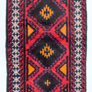 Balutsj-teppe - 136 x 76 cm - rød