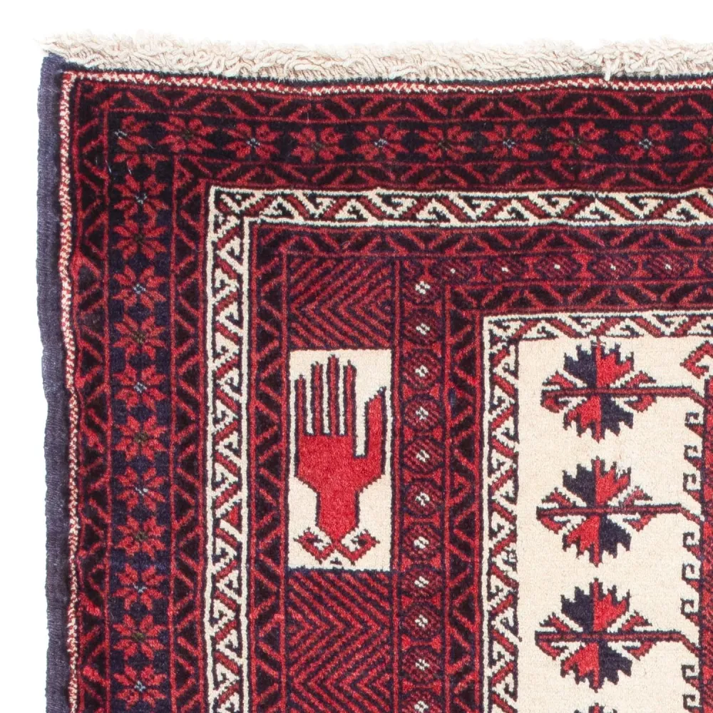 Balutsj-teppe - 136 x 89 cm - rød