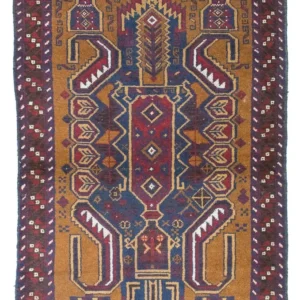 Balutsj-teppe - 136 x 89 cm - blå