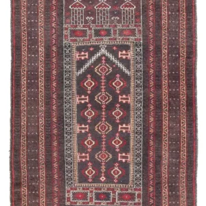 Balutsj-teppe - 136 x 90 cm - flerfarget