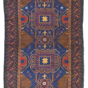 Balutsj-teppe - 137 x 81 cm - blå