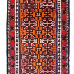 Balutsj-teppe - 137 x 79 cm - flerfarget