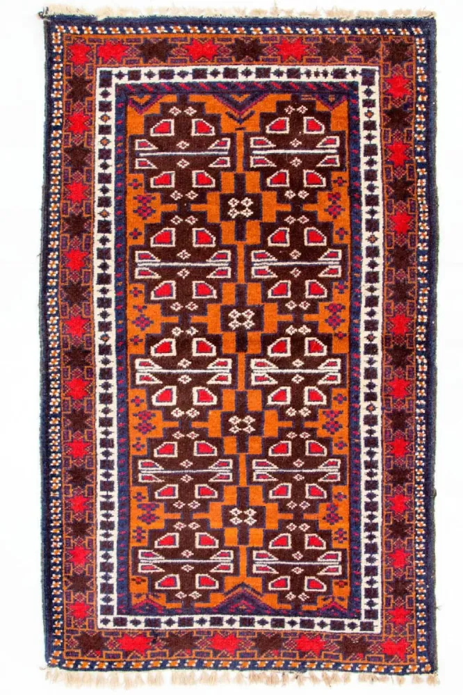 Balutsj-teppe - 137 x 79 cm - flerfarget