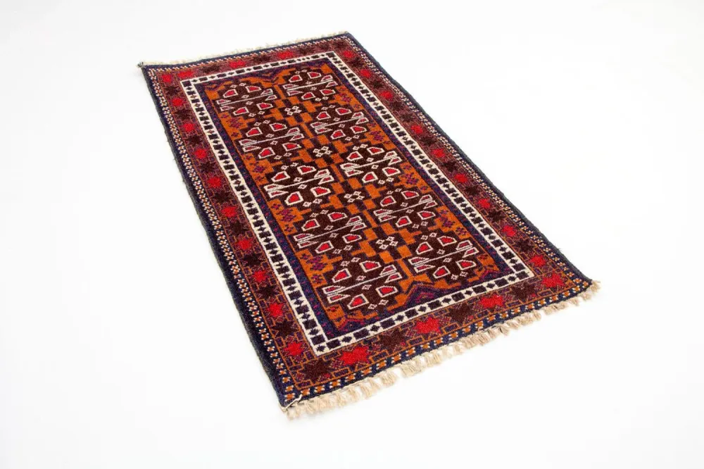 Balutsj-teppe - 137 x 79 cm - flerfarget