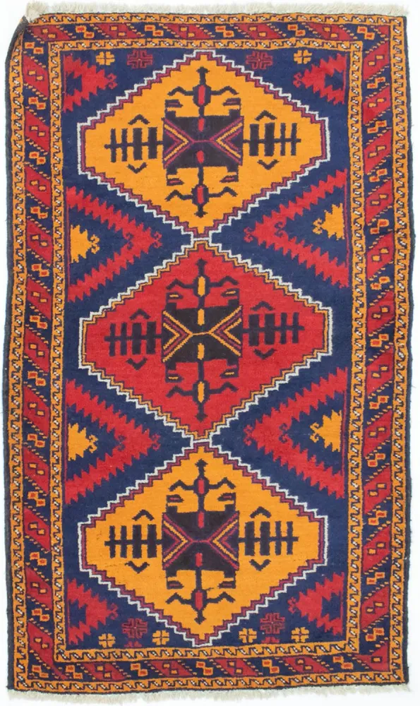 Balutsj-teppe - 138 x 85 cm - blå