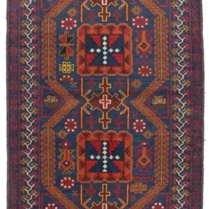 Balutsj-teppe - 138 x 84 cm - blå