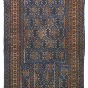 Balutsj-teppe - 138 x 81 cm - blå