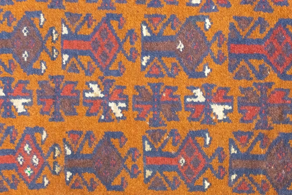 Balutsj-teppe - 138 x 85 cm - oransje