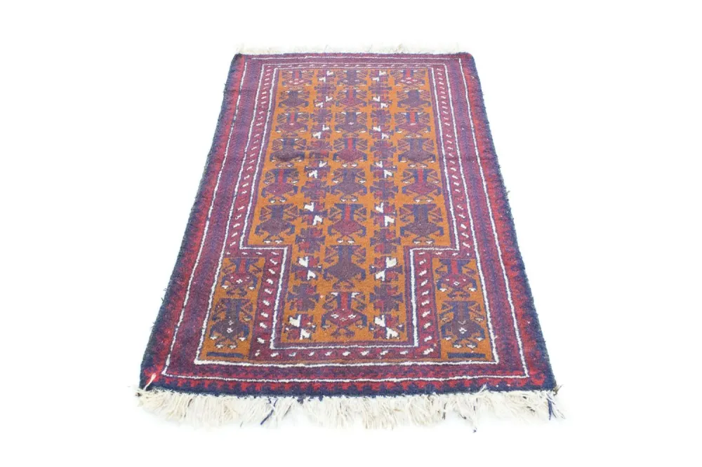 Balutsj-teppe - 138 x 85 cm - oransje