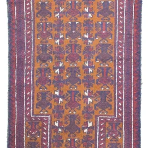 Balutsj-teppe - 138 x 85 cm - oransje
