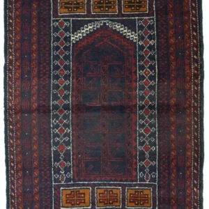 Balutsj-teppe - 139 x 84 cm - flerfarget