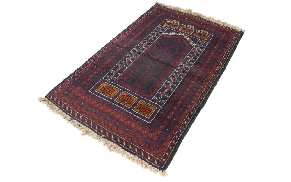 Balutsj-teppe - 139 x 84 cm - flerfarget