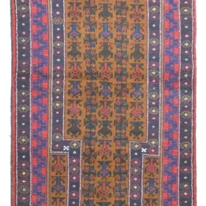 Balutsj-teppe - 140 x 76 cm - blå