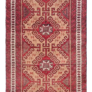 Balutsj-teppe - 140 x 76 cm - rød