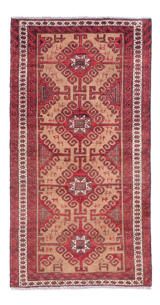Balutsj-teppe - 140 x 76 cm - rød