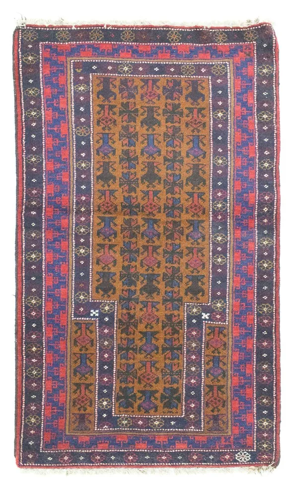 Balutsj-teppe - 140 x 76 cm - blå