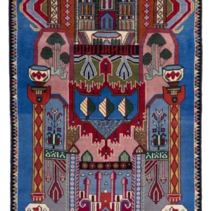 Balutsj-teppe - 140 x 90 cm - blå