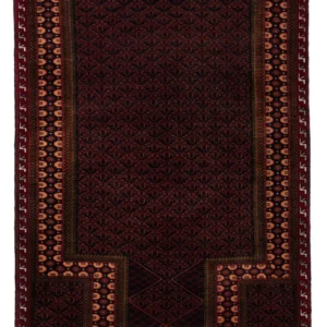 Balutsj-teppe - 140 x 96 cm - rød
