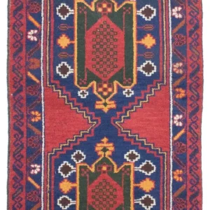 Balutsj-teppe - 140 x 75 cm - rød