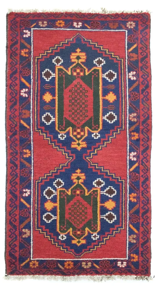 Balutsj-teppe - 140 x 75 cm - rød