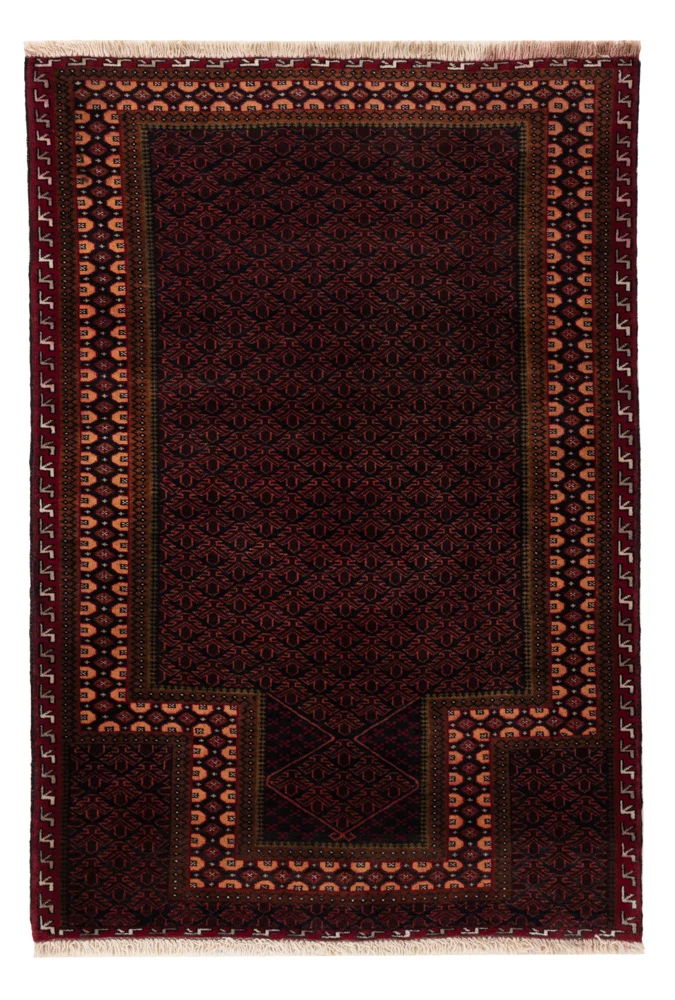 Balutsj-teppe - 140 x 96 cm - rød