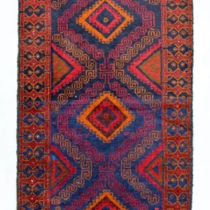 Balutsj-teppe - 140 x 79 cm - blå
