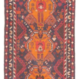 Balutsj-teppe - 140 x 78 cm - flerfarget