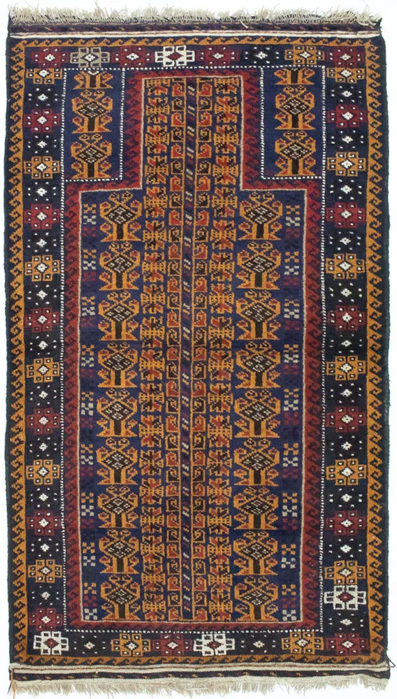 Balutsj-teppe - 140 x 80 cm - flerfarget