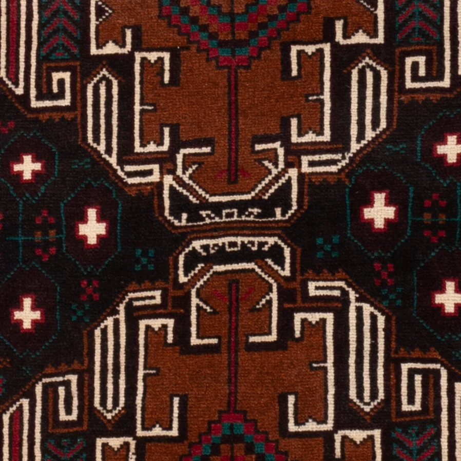 Balutsj-teppe - 140 x 90 cm - flerfarget