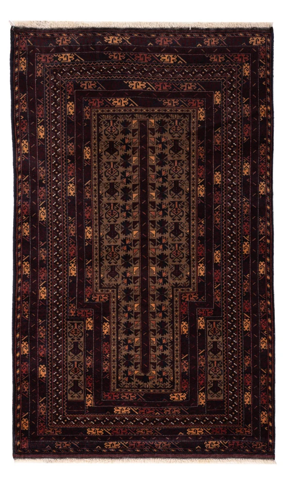 Balutsj-teppe - 140 x 90 cm - flerfarget